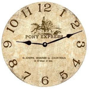 Pony Express ruiterklok - unieke paardenklok