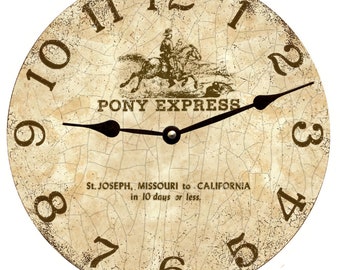 Pony Express Equestrian Clock- Unique Horse Clock