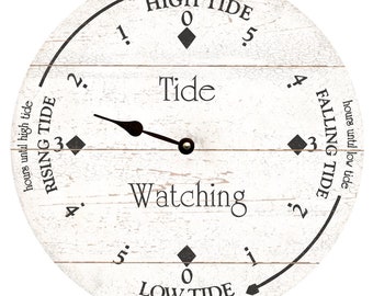 Personalized White Tide Clock- Customizable White Tide Clock