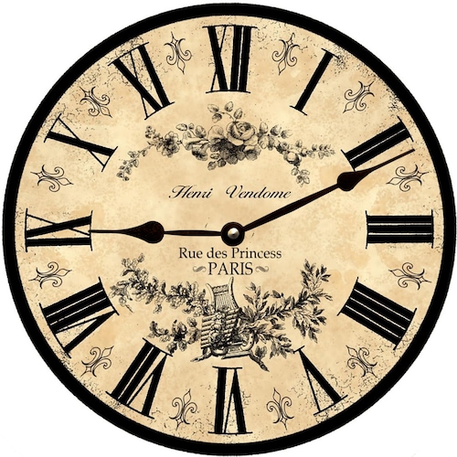 Light Blue Toile Wall Clock Details about   Toile Clock Light Blue Toile French Clock 