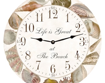 Seashell Clock- Personalized Sea Shell Clock
