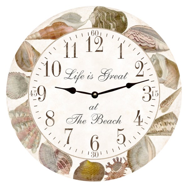 Seashell Clock- Personalized Sea Shell Clock
