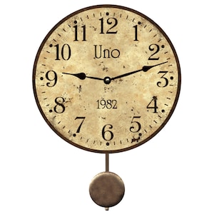 Rustic Family Name Pendulum Clock