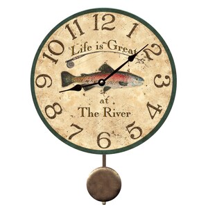 Personalized Trout Clock- Custom Fishing Clock - Etsy