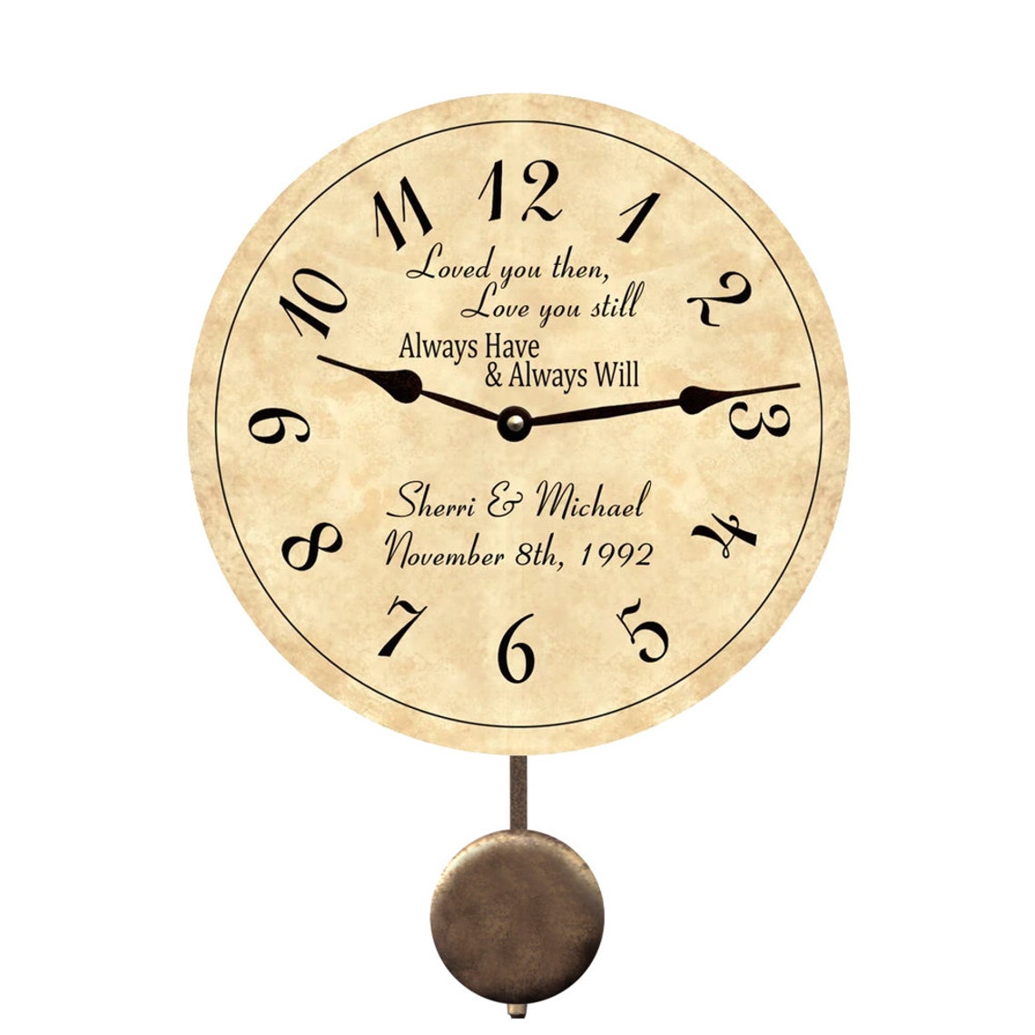 Personalized Wedding Anniversary Clock Love You Still Clock Etsy