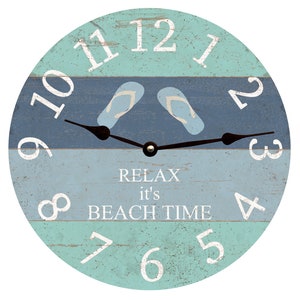 Beach Time Flip Flop Clock