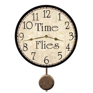 Time Flies Clock- Pendulum