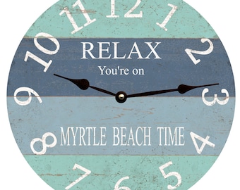 Personalized Relax You're On Beach Time Clock