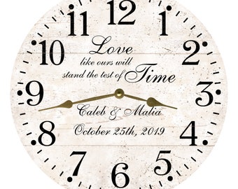 Test Of Time Wedding Clock