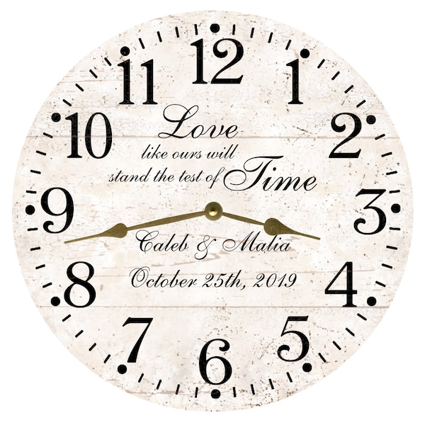 Test Of Time Wedding Clock