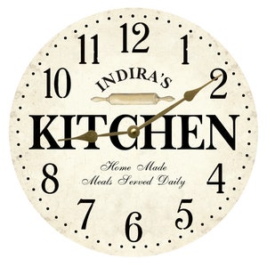 Personalized Kitchen Wall Clock- White Kitchen Clock