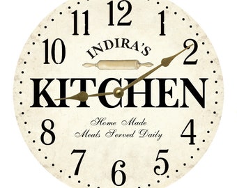 Personalized Kitchen Wall Clock- White Kitchen Clock