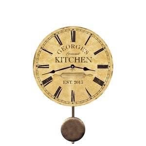 Personalized Kitchen Pendulum Clock