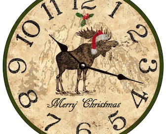 Christmas Clock- Moose Clock