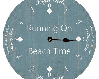 Big Tide Clock- Carolina Blue Tide Clock- Tidal Clock- Personalized Tide Clock