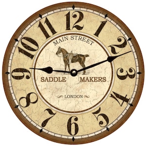 Orologio da sellaio Main Street - Orologio da parete a cavallo - Orologio equestre