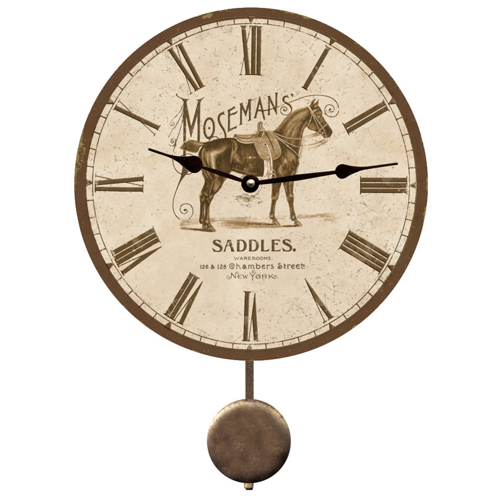 Horse Pendulum Clock Etsy