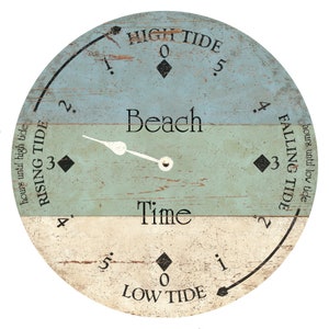 Tide Clock Personalized Beach Tide Clock White Hand