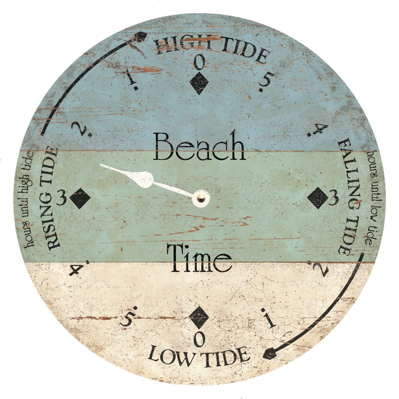 M. Dallas Co. Rustic Beach Tide Clock - Large Format Wall Clock (10-23 Inch)