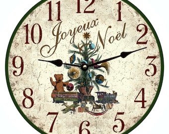 Christmas Tree Clock- Joyeux Noel Clock