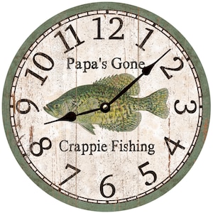 Orologio personalizzato Gone Crappie Fishing