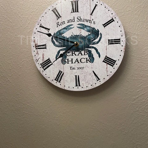Blue Crab Clock Personalized Blue Crab Clock 
