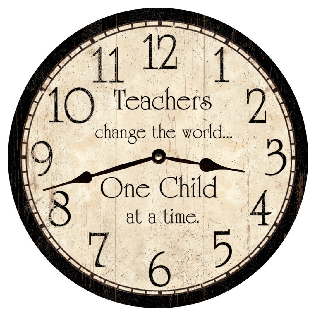 Teacher Clock Classroom Clock Etsy