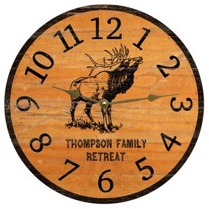 Elk Clock- Personalized Elk Clock