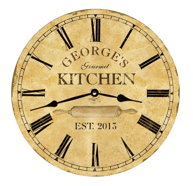 Kitchen Clock Personalized Kitchen Clock Etsy