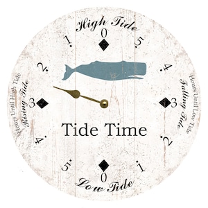 Tide Clock- Whale Tide Clock- Personalized Tide Clock- Large Tide Clock