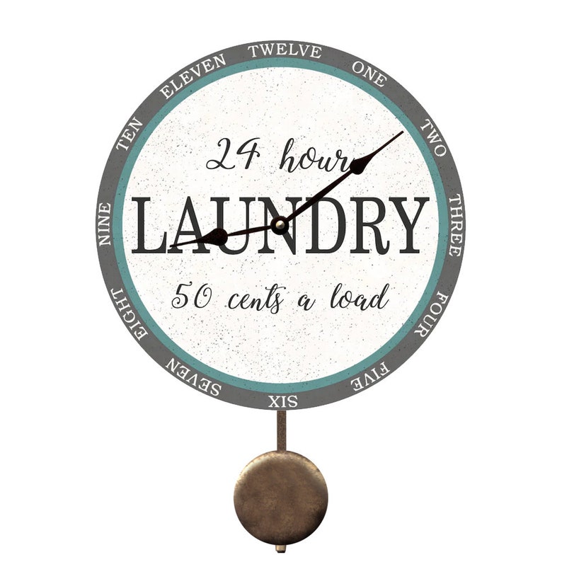 Personalized Laundry Room Wall Clock Laundry Clock Etsy