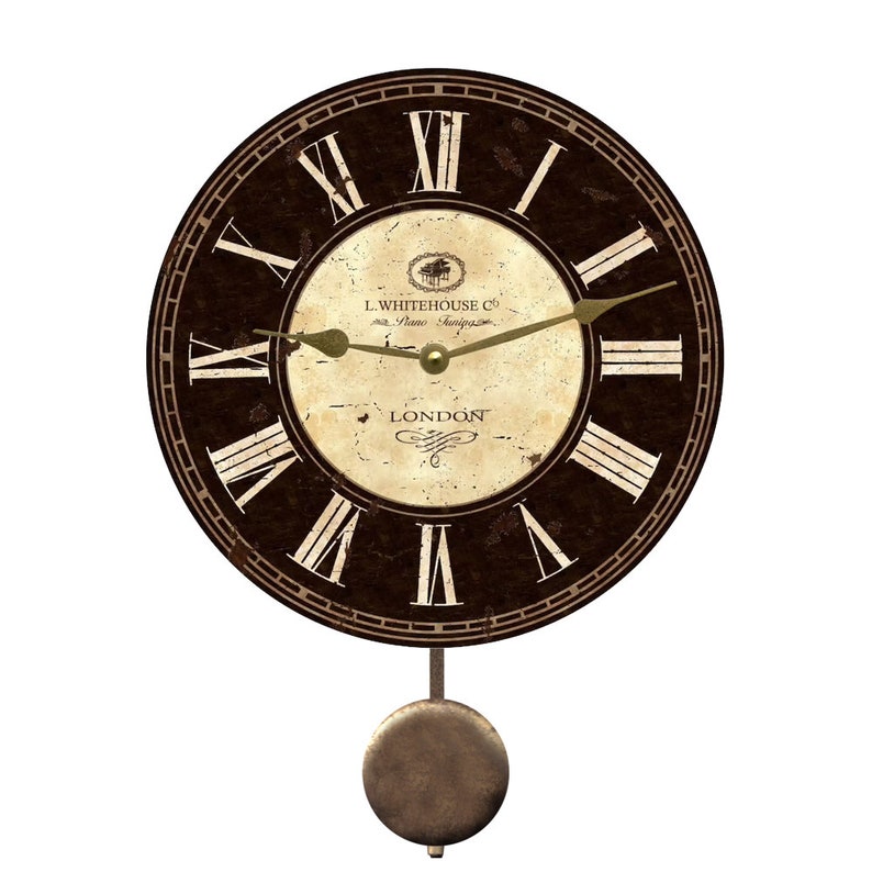 London Piano Tuning Clock Rustic London England Wall Clock Etsy