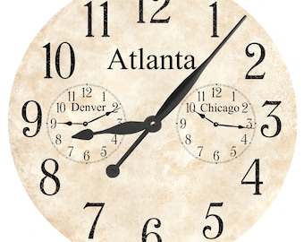 Personalized Time Zone Clock – Custom Multi-Time Zone Display
