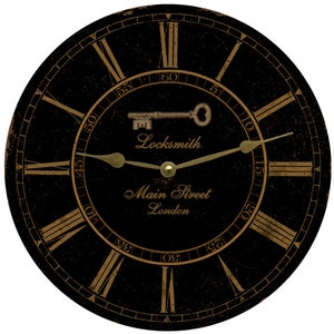 Reloj negro antiguo con llave – London Locksmith Heritage