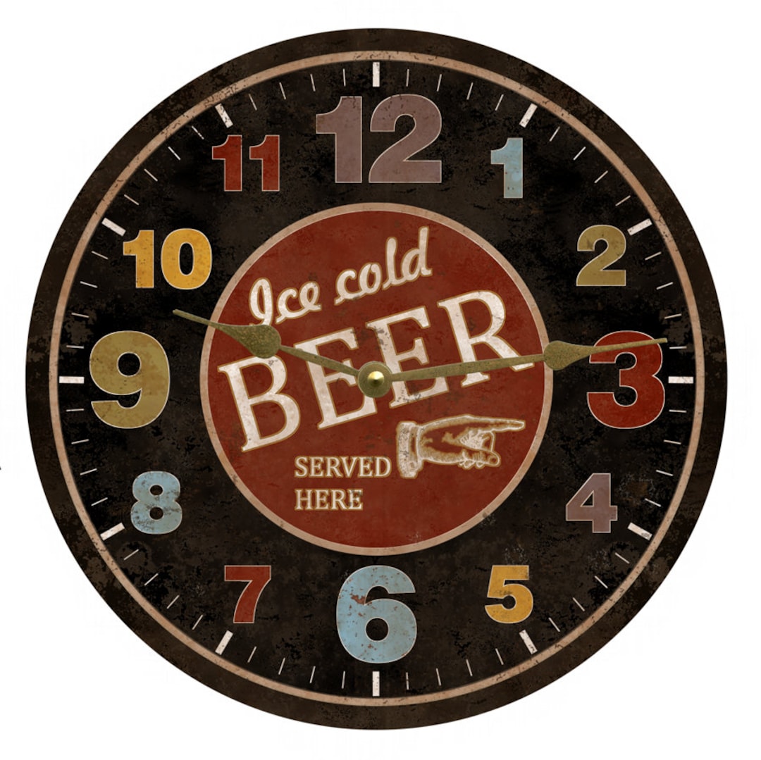 Vintage Style Rustic Beer Clock - Etsy
