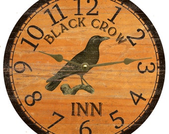 Crow Clock- Black Crow Inn Clock