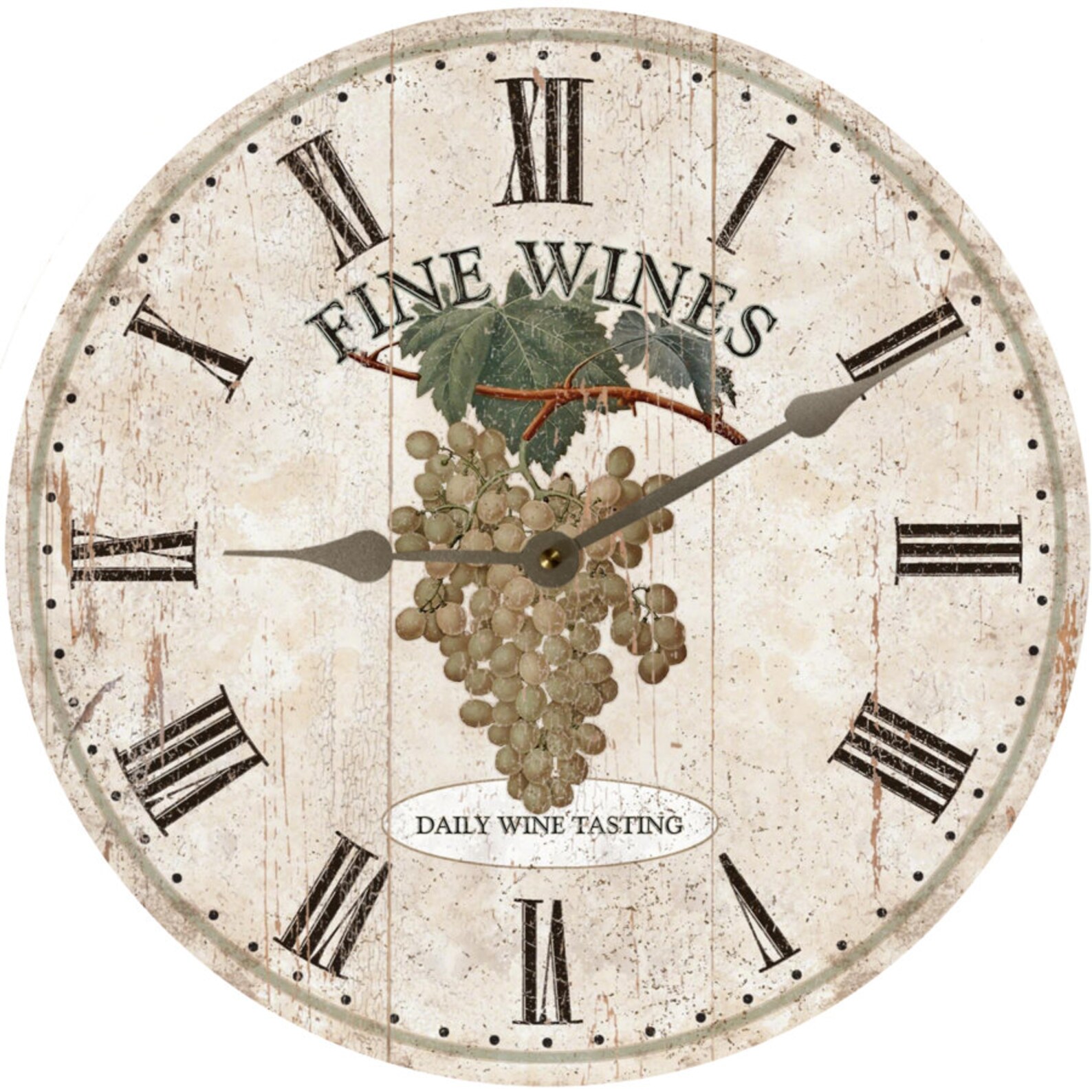 White Grapes Wine Clock – Elegant Wall Clock for Wine Enthusiasts - Etsy