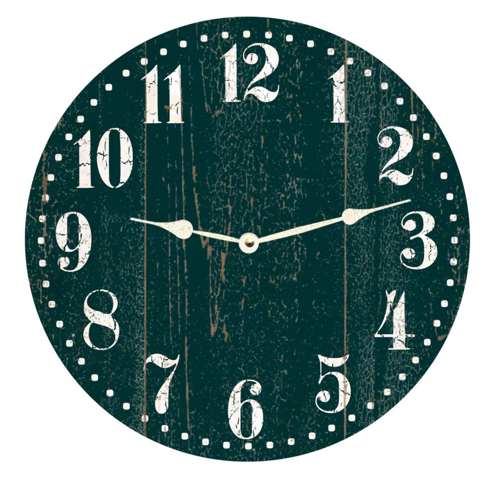 Dark Teal Clock Teal Wall Clock Deep Teal Wall Clock Etsy