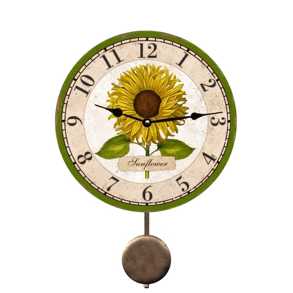サンフラワー(ひまわり)振り子時計
