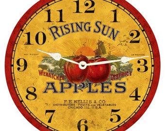 Apple Kitchen Clock- Kitchen Wall Clock