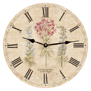 Three Flower Wall Clock- Wildflower Clock