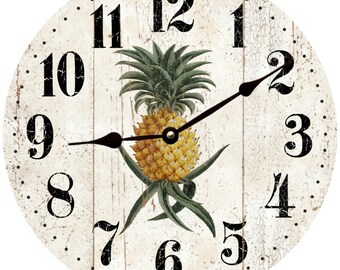 Rustic Pineapple Clock