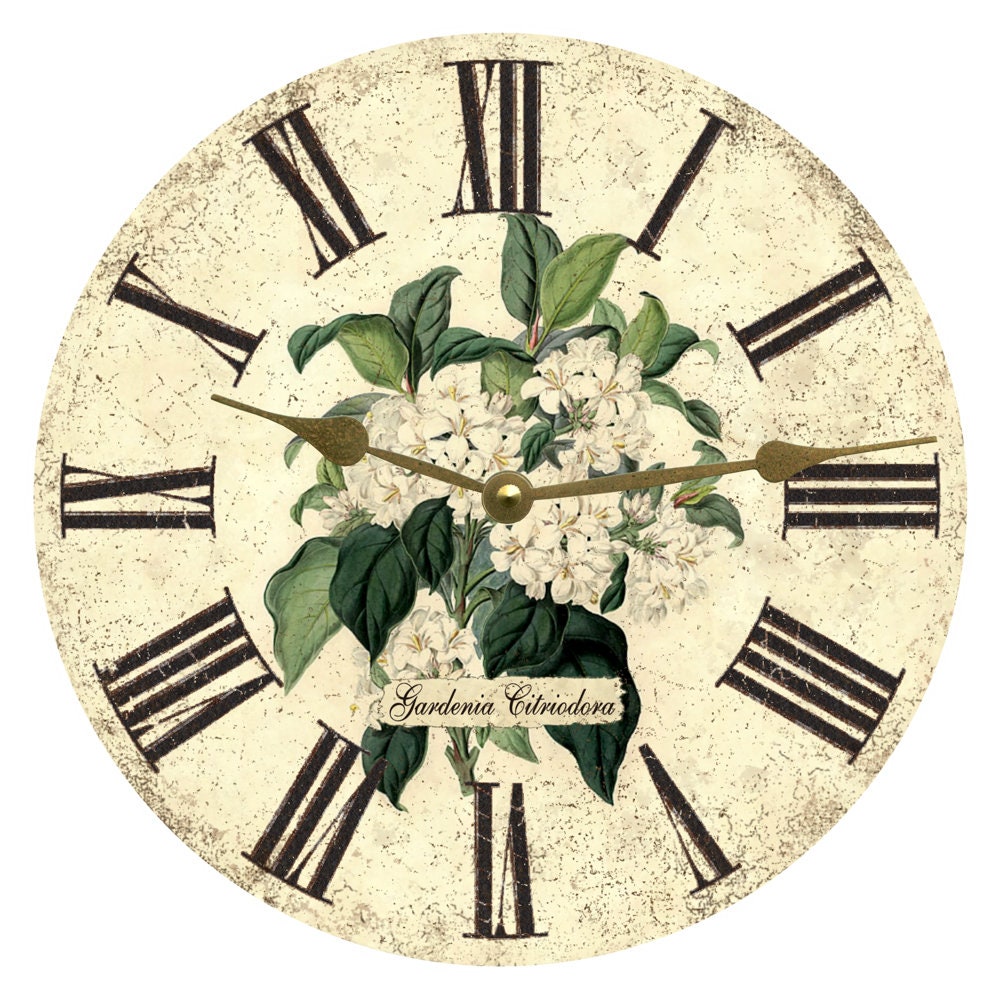 A Stunning White Floral Wall Clock 