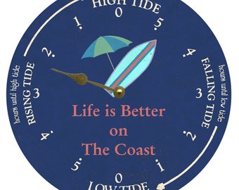 Personalized Tide Clock- Blue Tide Clock