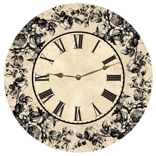 Black Toile French Wall Clock Etsy