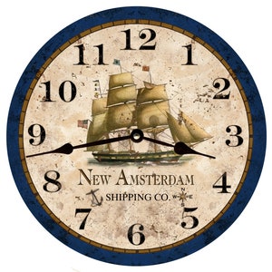 Reloj de barco personalizado- Reloj personalizado de la compañía naviera- Reloj de barco- Reloj náutico