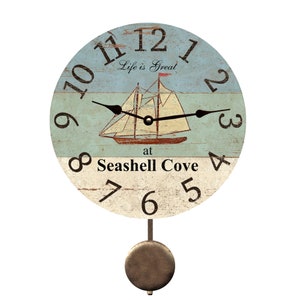 Ship Clock Personalized Beach Clock - Etsy