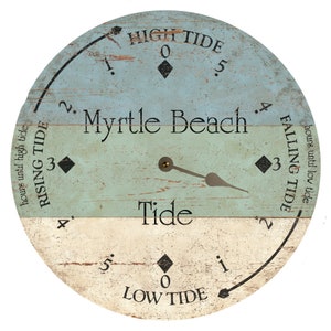 Tide Clock Personalized Beach Tide Clock Silver Hand