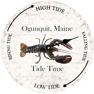 Tidal Clock- Personalized Lobster Tide Clock- Lobster Clock