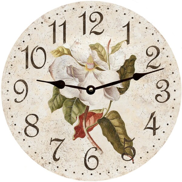 Magnolia Clock Etsy